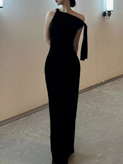 Sleeveless Maxi Dress with Draping Detail