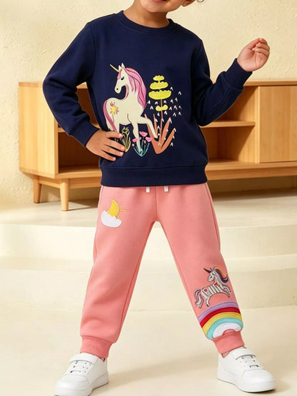Kid's Unicorn Graphic Sweatshirt & Joggers Set