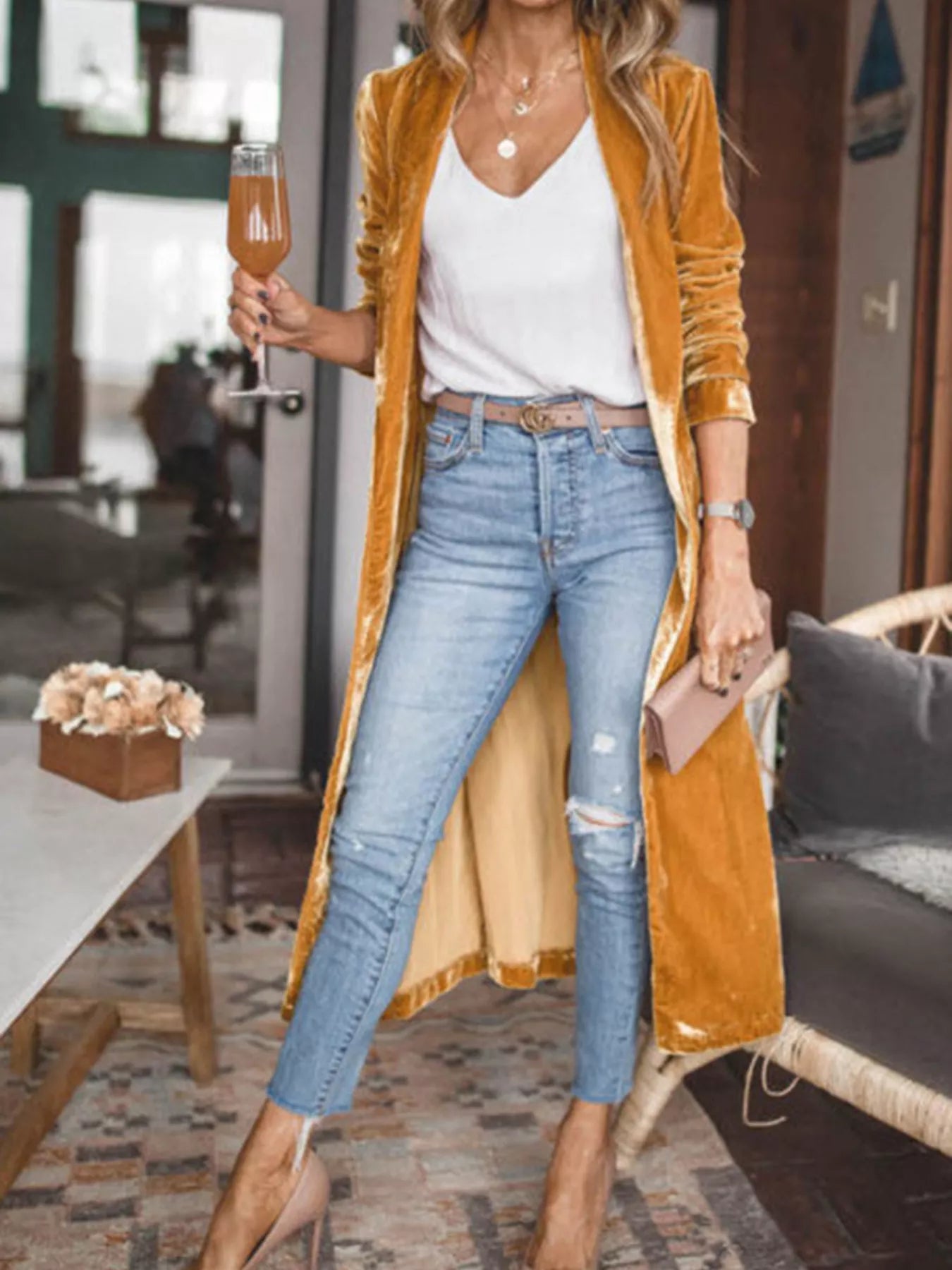 Long Sleeve Longline Cardigan