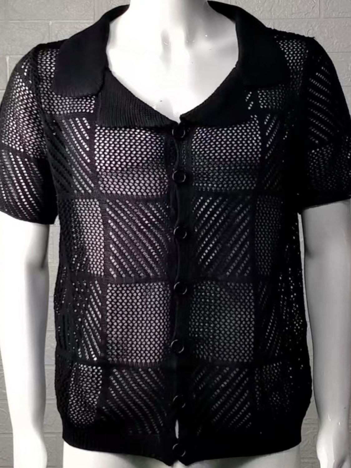 Men's Button Down Checkered Shirt