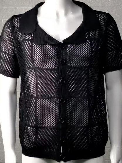 Men's Button Down Checkered Shirt