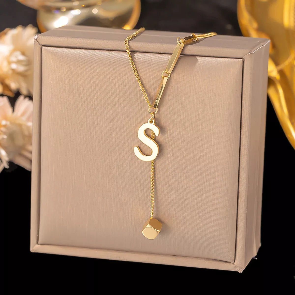 Initial letter pendant necklace, view 22