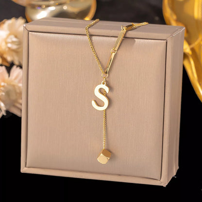 Initial letter pendant necklace, view 22