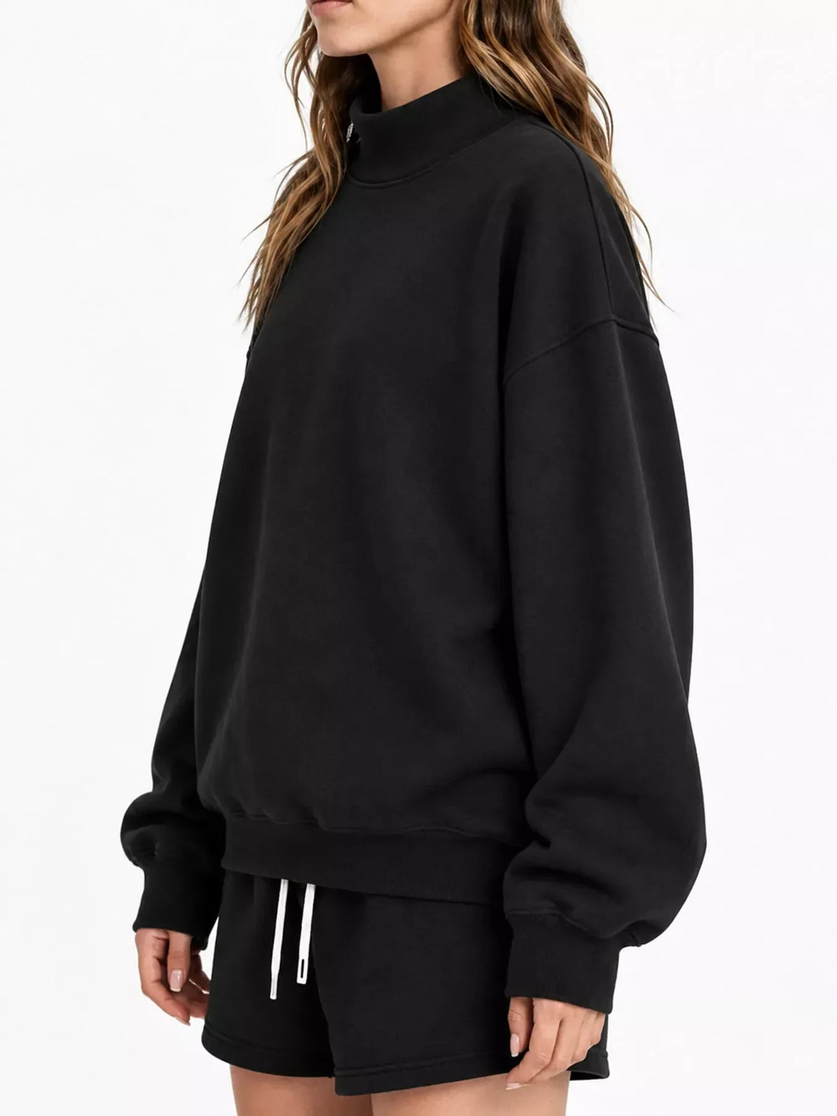 Plus size oversized sweatshirt, view 4