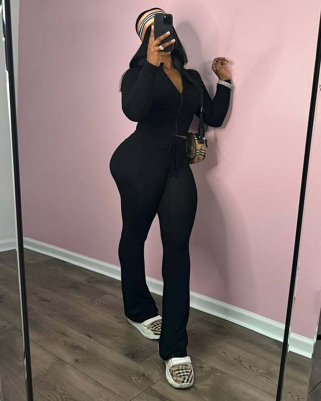 hip lifting bell bottom pants set