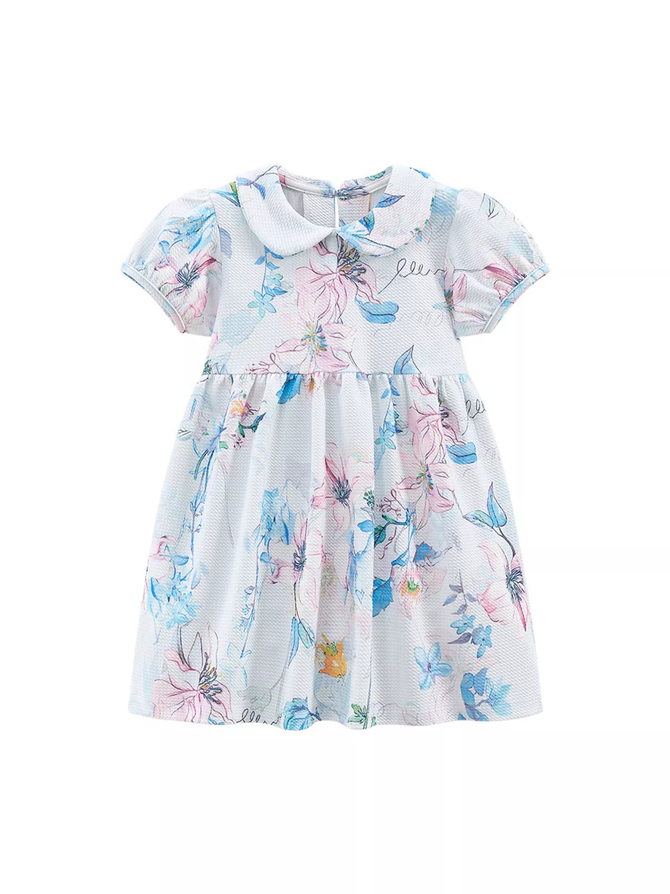 Children's Floral Puff Sleeve Dress