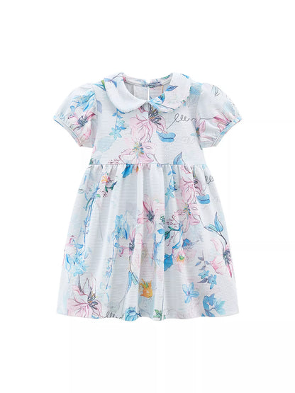 Children's Floral Puff Sleeve Dress