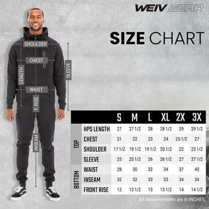 Men's Full Zip Sweat Pant Sweat Set