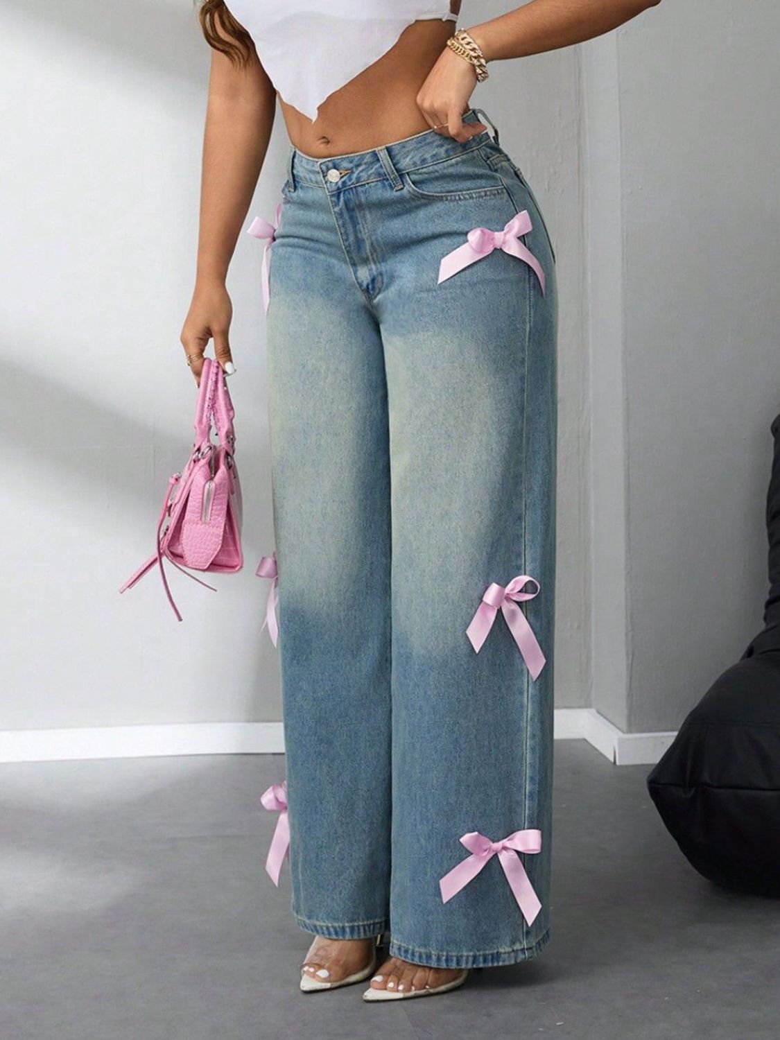 High Rise Wide Leg Jeans