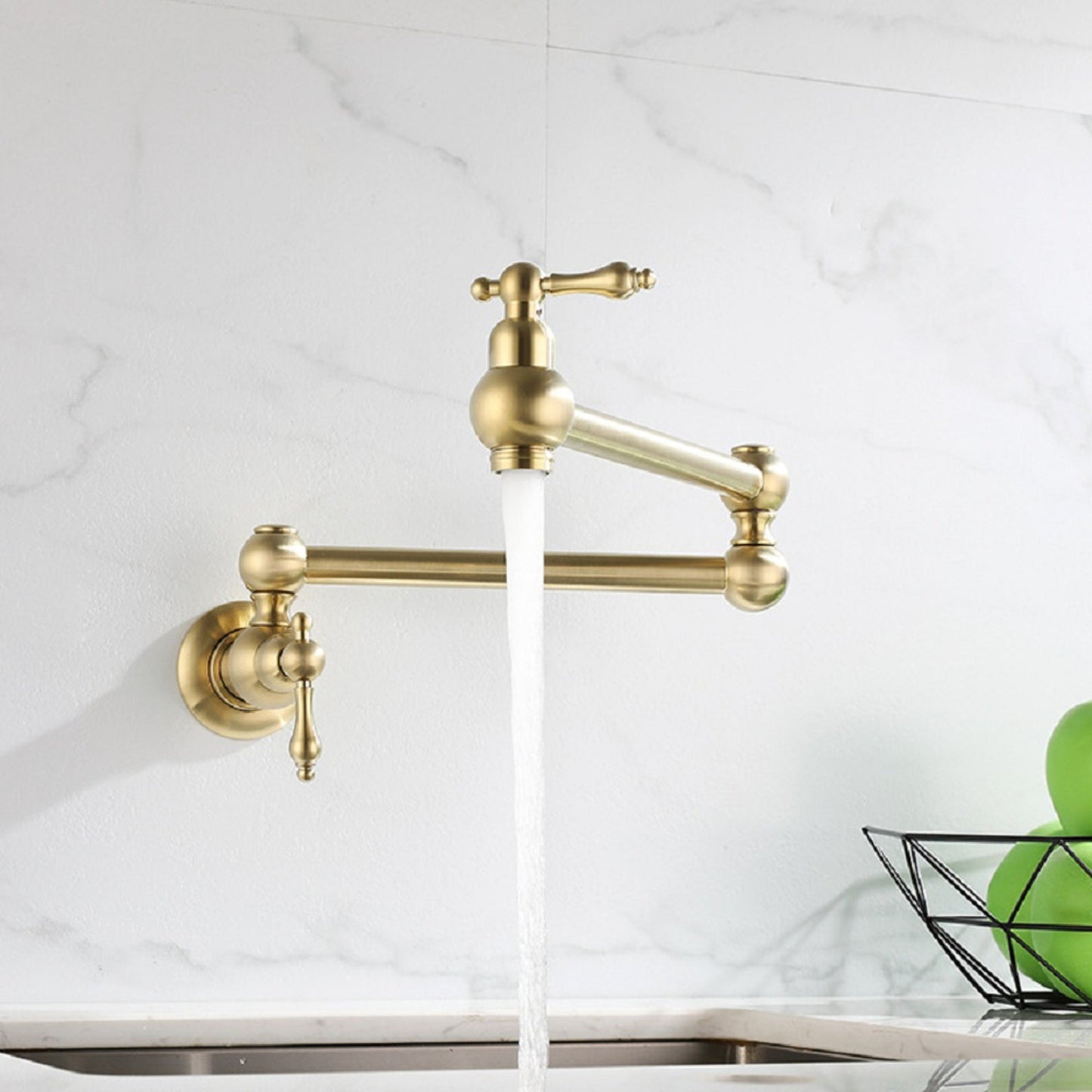 Folding Fauce Pot Filler Faucet Wall Mount