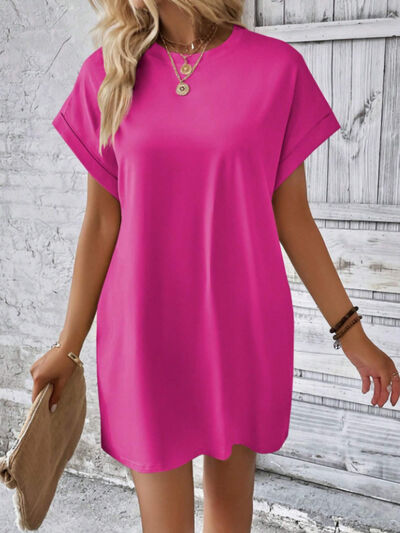 Short Sleeve Mini Tee Dress