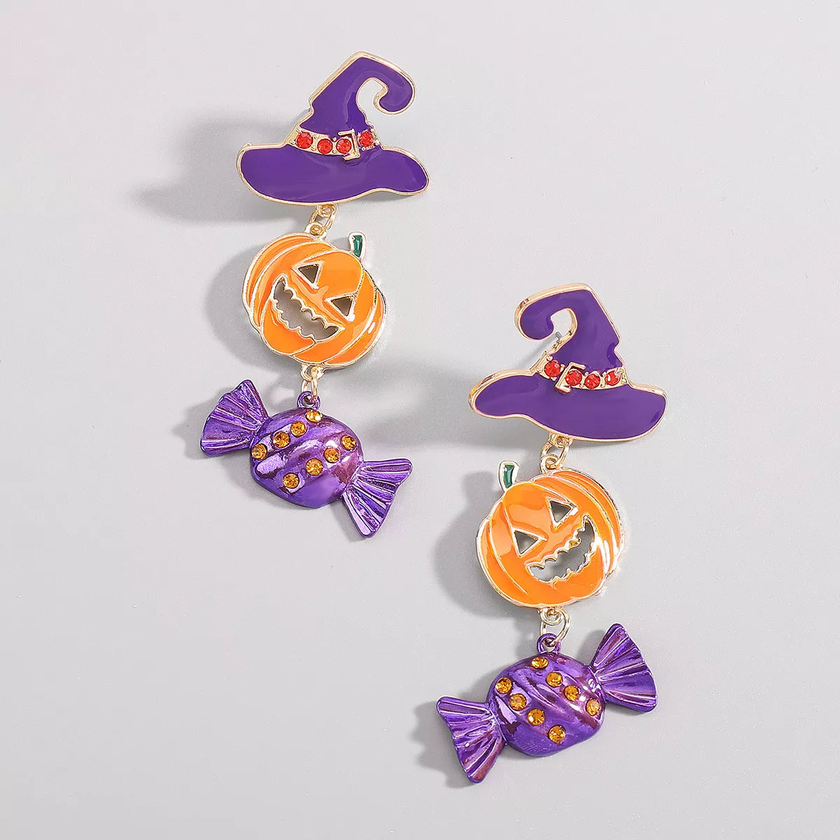 Halloween 18K Gold-Plated Pumpkin Earrings