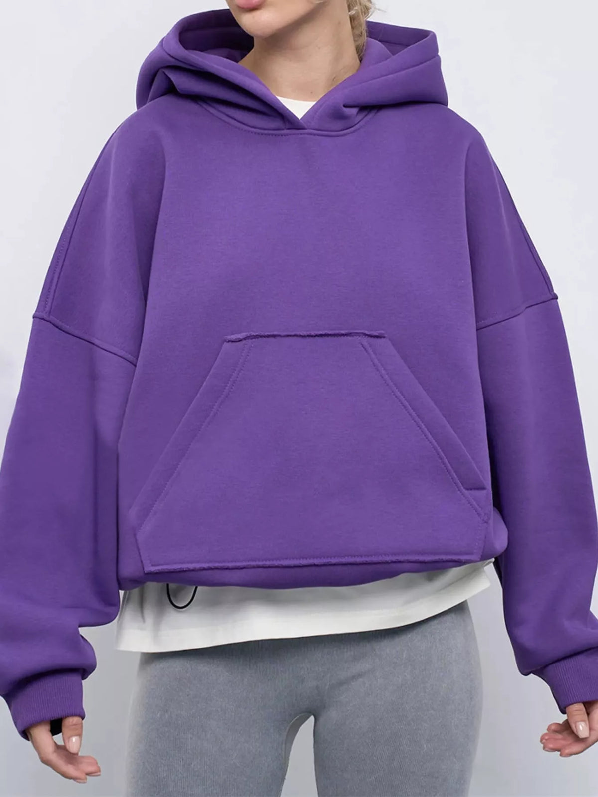 Oversized kangaroo pocket hoodie, view 18