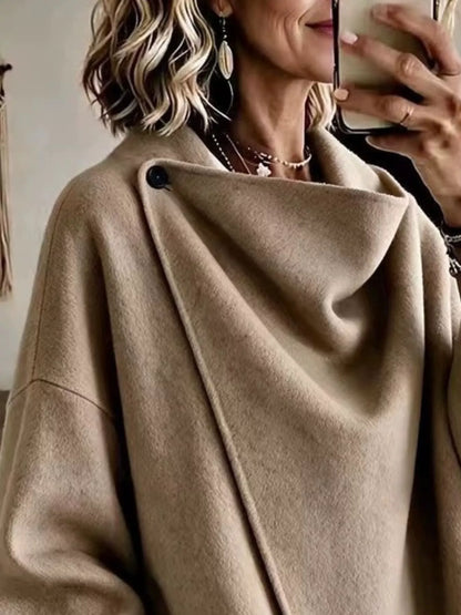 Plus size cowl neck cape, view 14