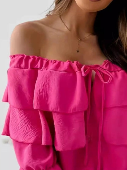 Ruffled Off-Shoulder Blouse
