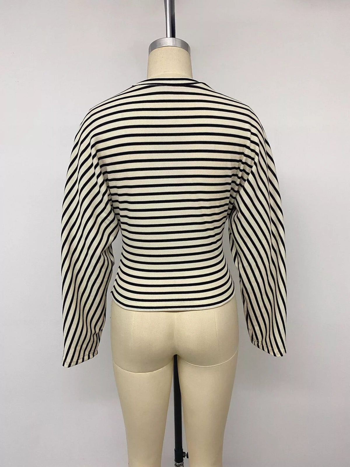 Striped Batwing Sleeve T-Shirt
