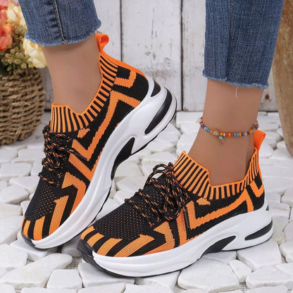 Round Toe Platform Sneakers