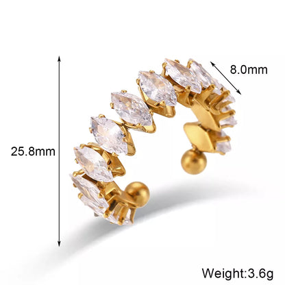 18K Gold-Plated Zircon Bracelet & Ring Jewelry Set