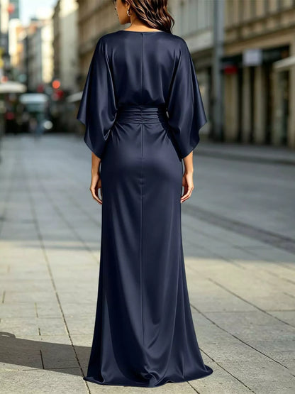 Ruched waist pocket maxi dress, view 20