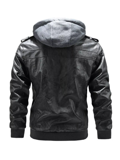 Men's Full Size Zip Up Hooded Jacket