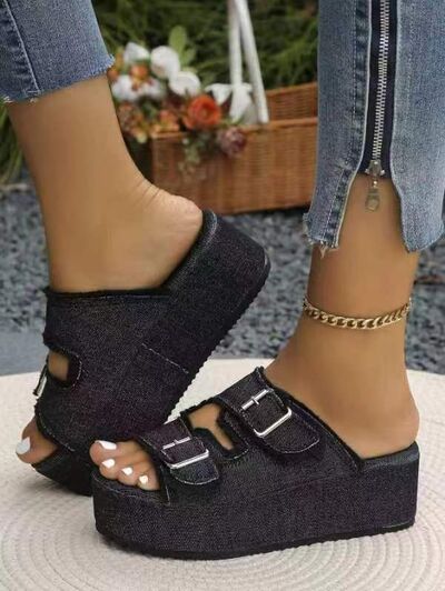 Wedge Buckle Sandals