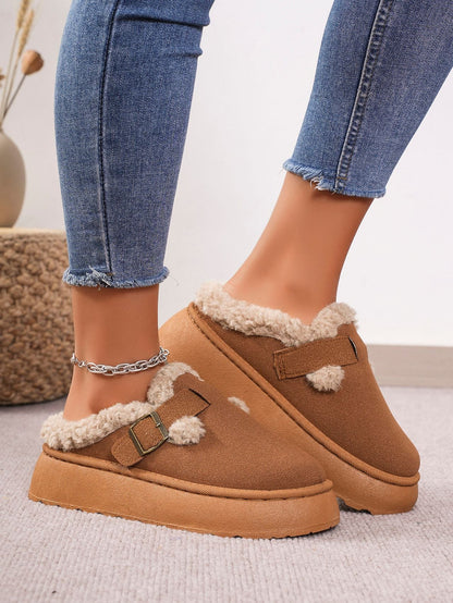 Fuzzy Platform Slippers