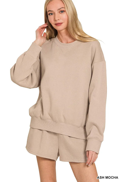 Long Sleeve Sweatshirts & Shorts Set