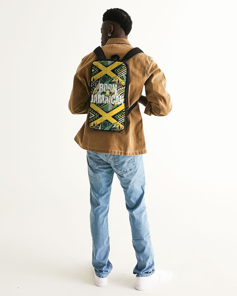 Born A Jamaican - Pattern Slim Tech Backpack