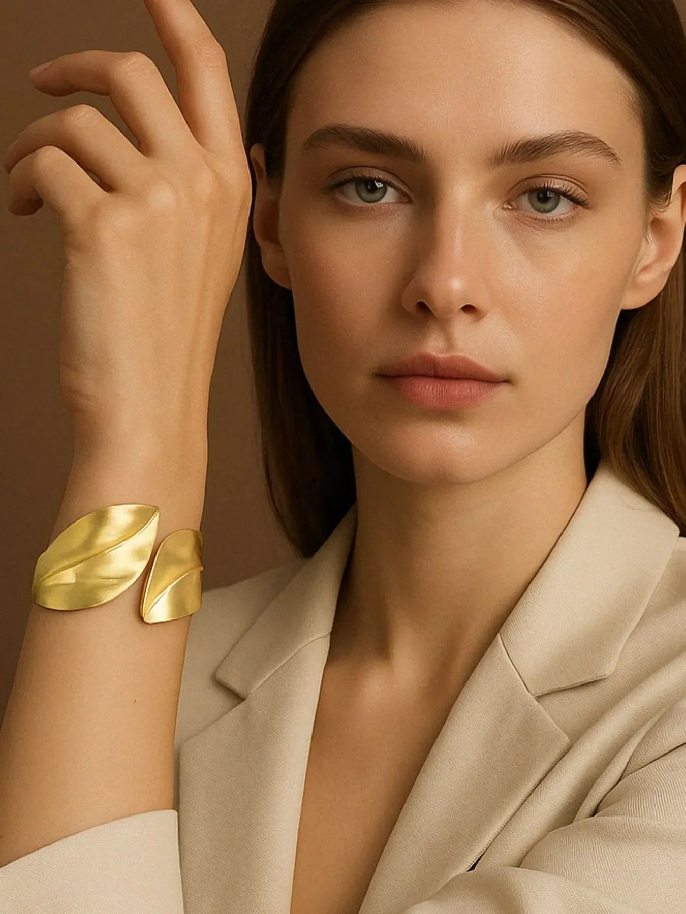 18K Gold-Plated Open Bracelet