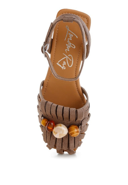 Corvina Bead Embellished Cut Work Flats