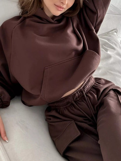Kangaroo Pocket Hoodie and Joggers Set