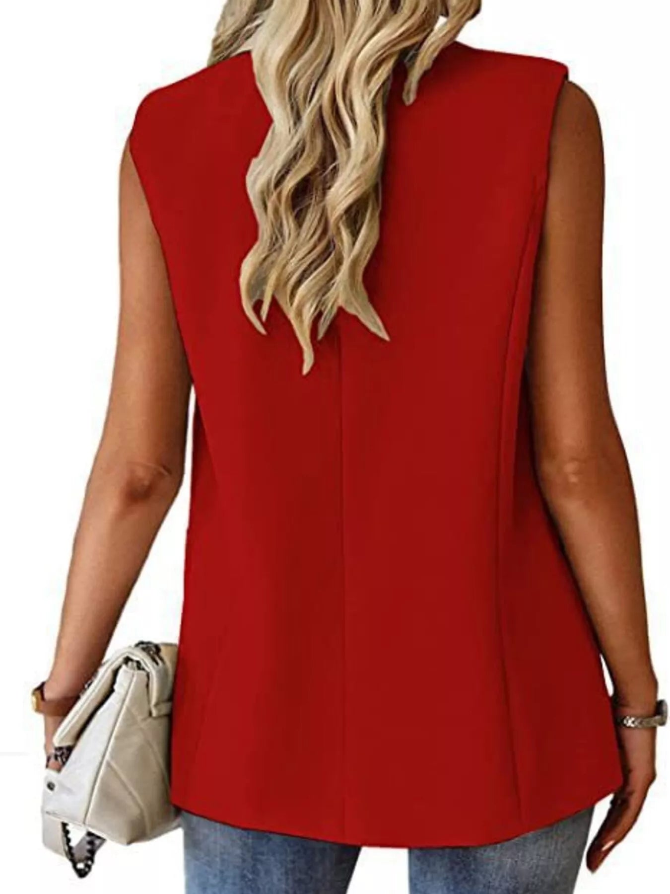 One Button Blazer Vest