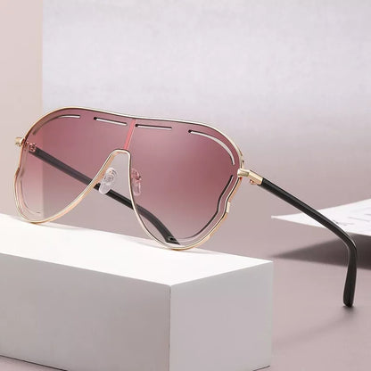Oversized Aviator Gradient Sunglasses