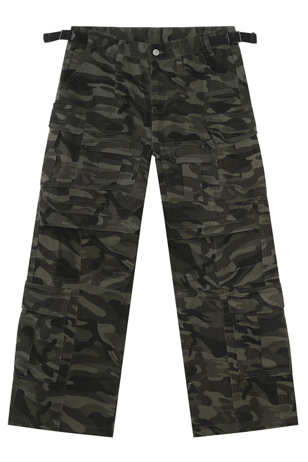 Camouflage Straight Cargo Jeans