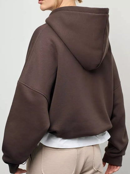 Plus size kangaroo pocket hoodie, view 6