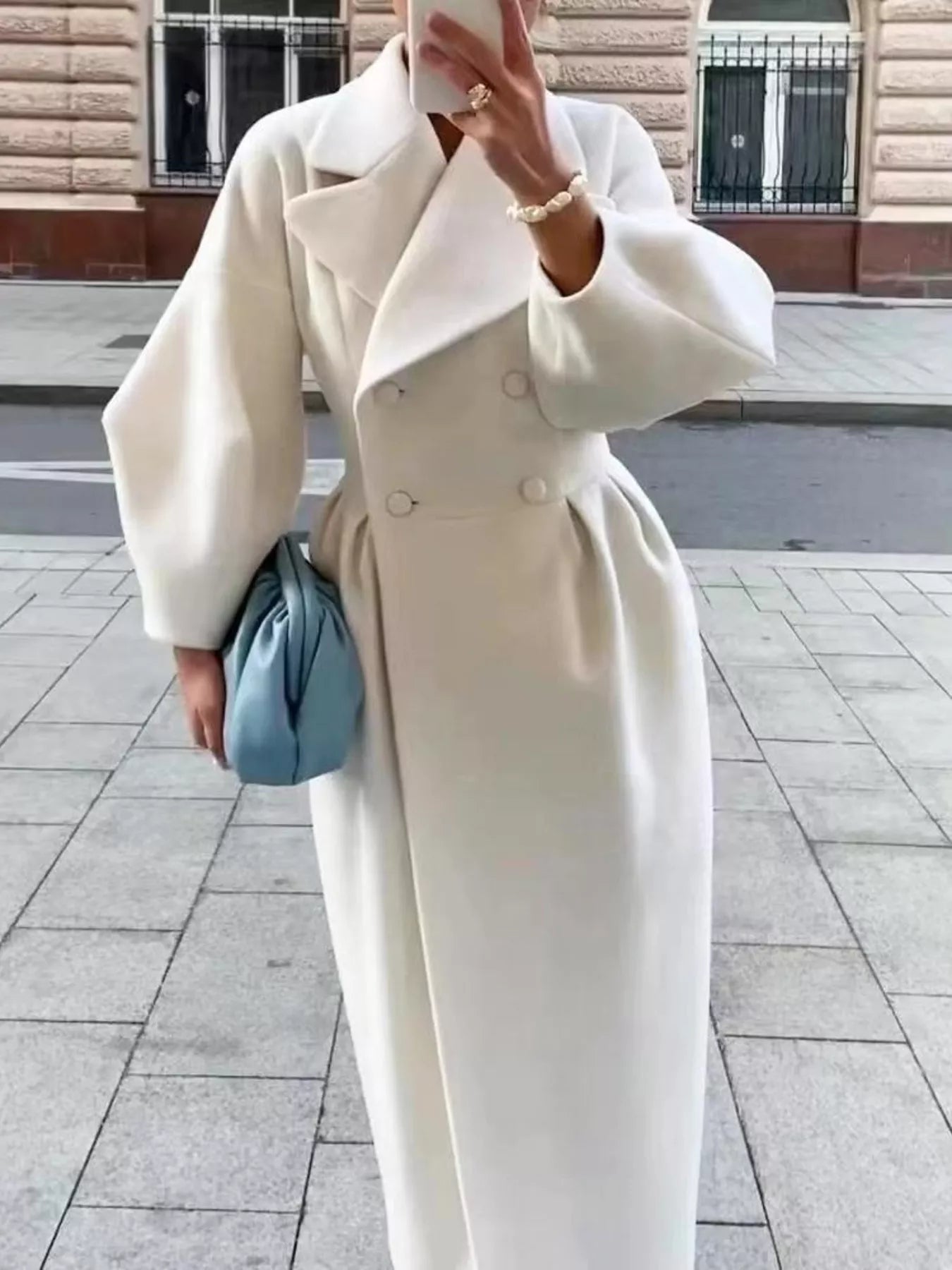 Double-Breasted Longline Coat