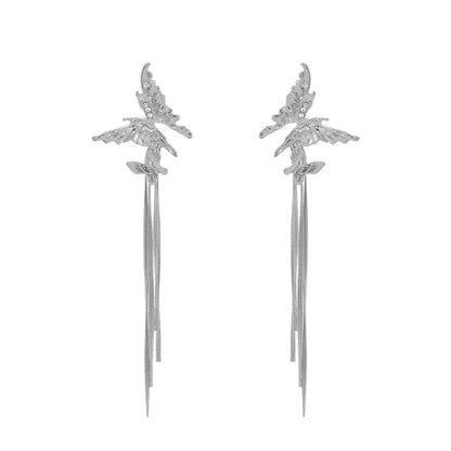 Butterfly Fringe Dangle Earrings