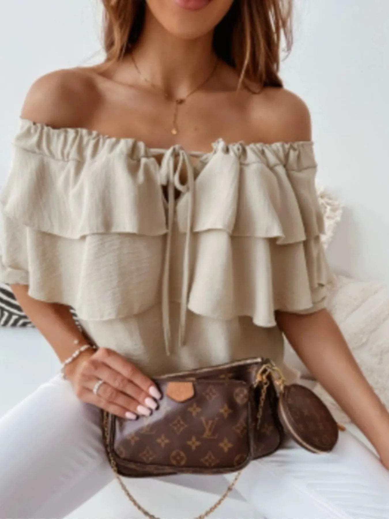 Ruffled Off-Shoulder Blouse