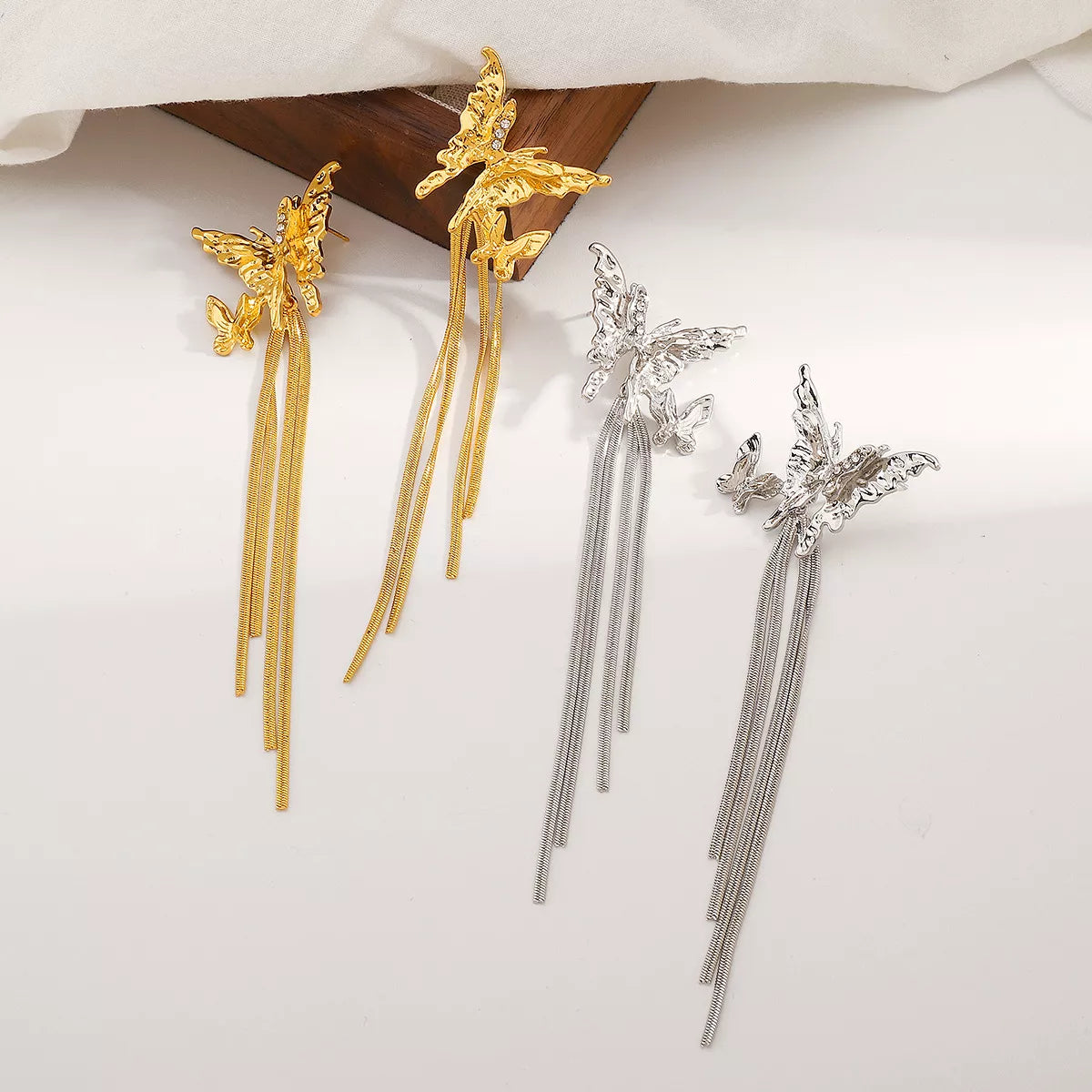 Butterfly Fringe Dangle Earrings