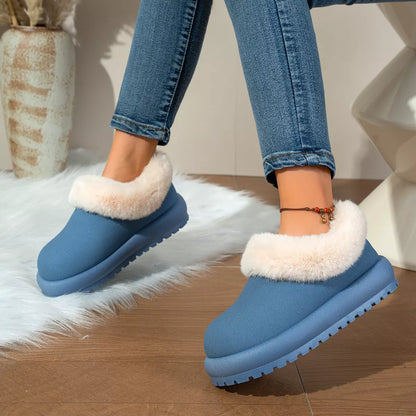 Faux fur lined flat boots, view 6