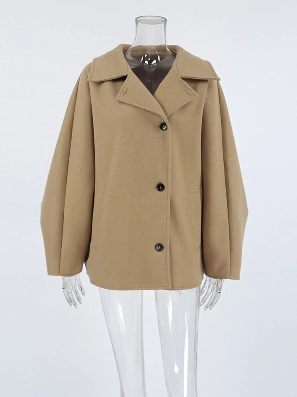 Button Up Long Sleeve Coat