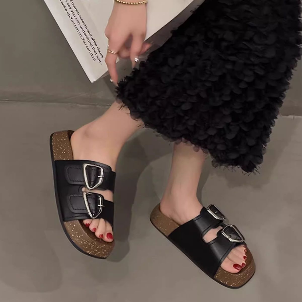 Platform Wide Toe Sandals