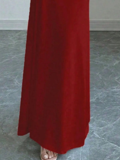 Off-Shoulder Long Sleeve Bodycon Maxi Dress