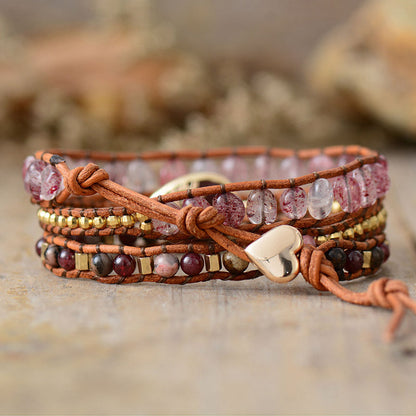 Layered Bracelet with Natural Stone