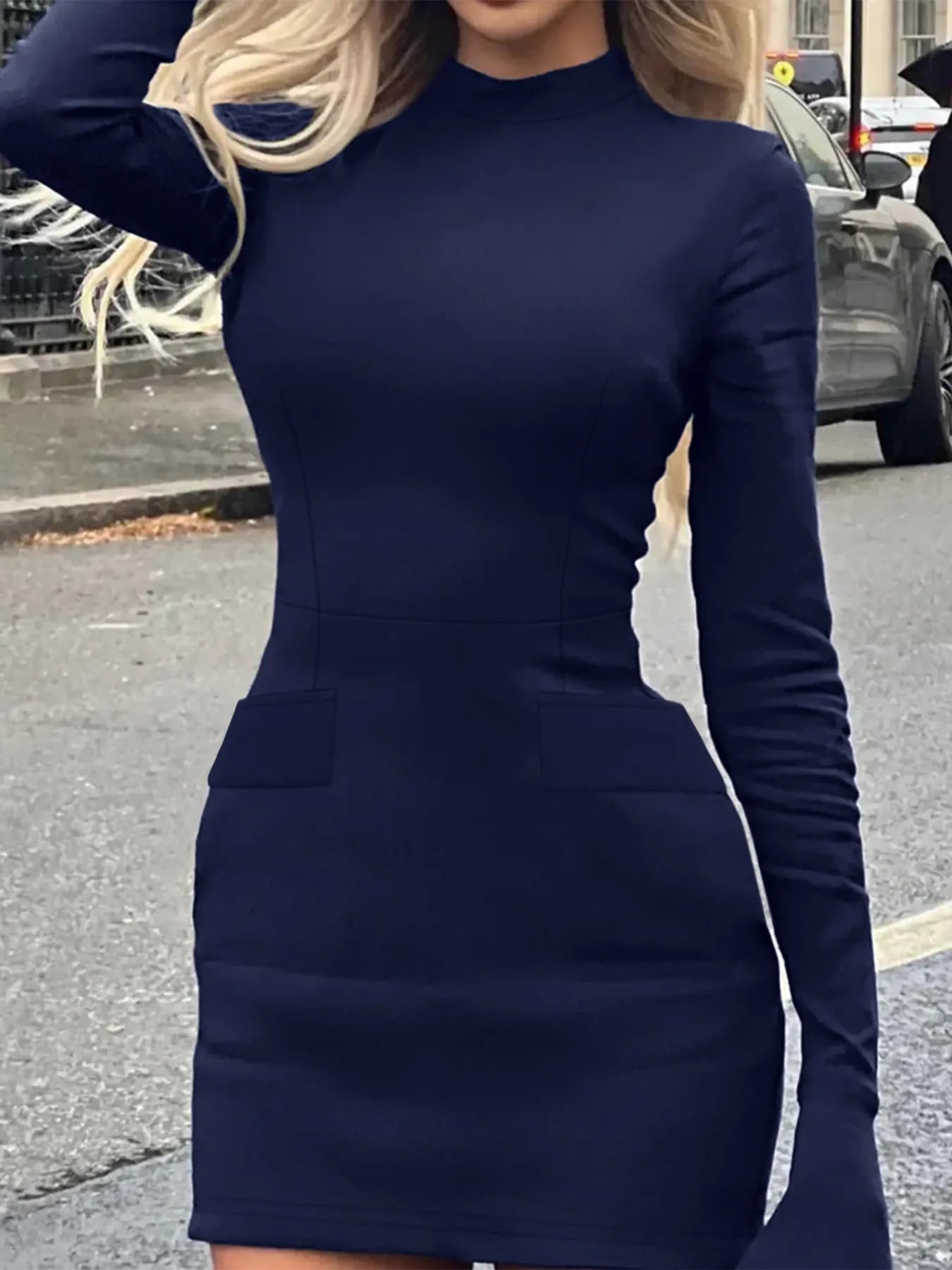 Bodycon Mini Dress with Pockets
