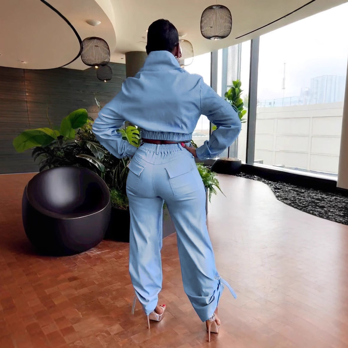 Multi pocket two-piece set