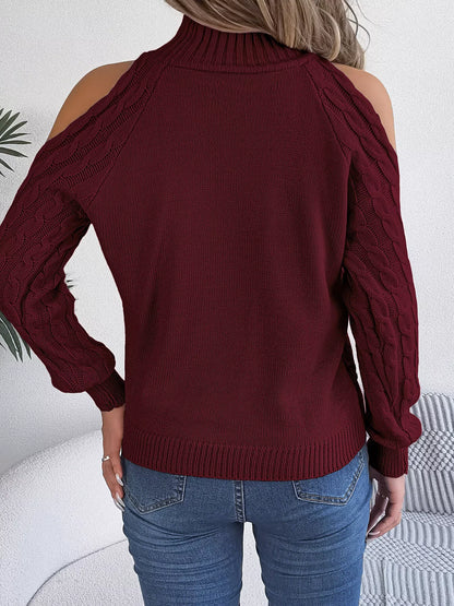 Cutout shoulder sweater, view 29