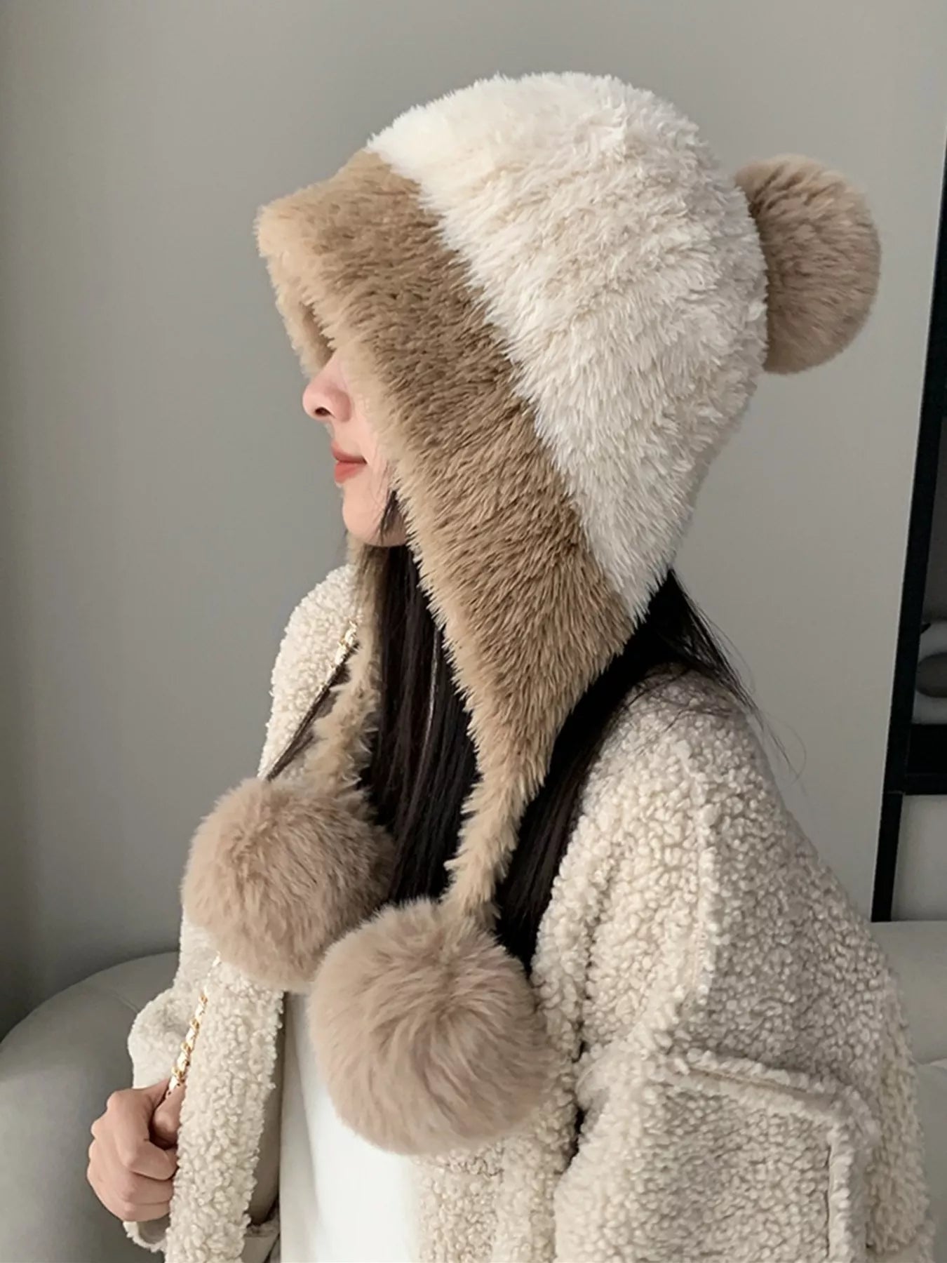 Plush Pom-pom Hat