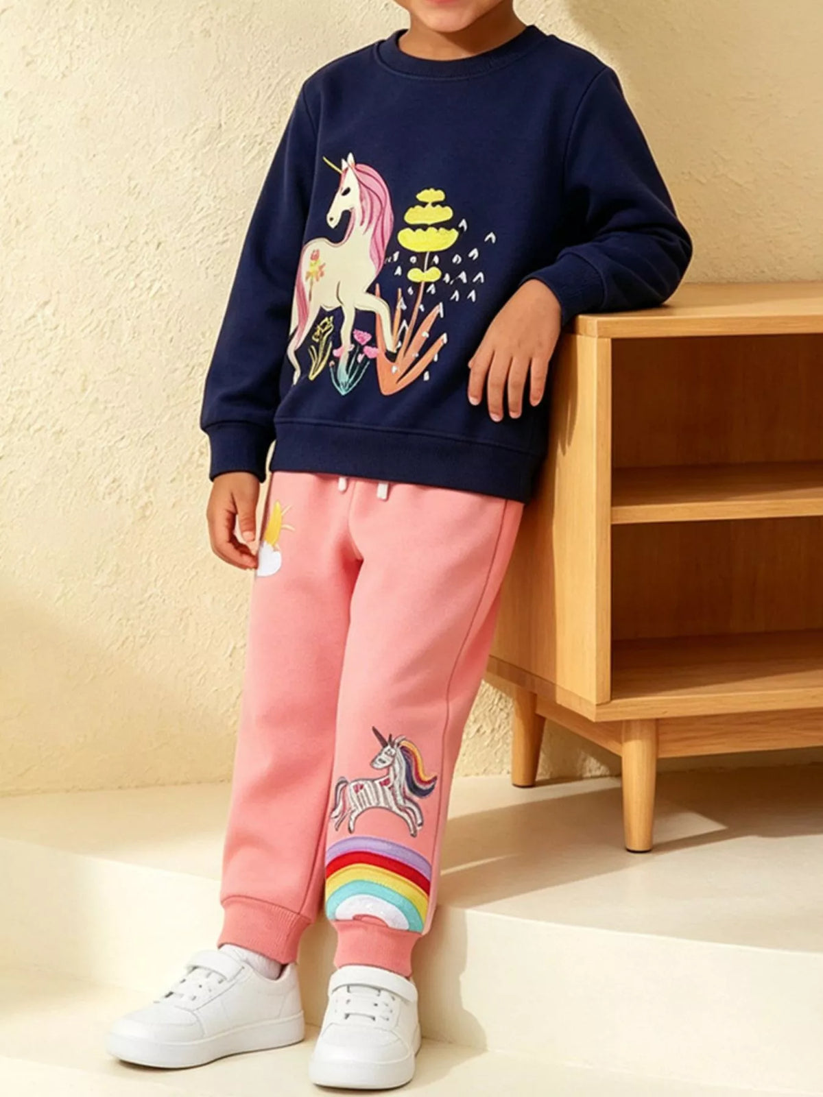 Kid's Unicorn Graphic Sweatshirt & Joggers Set