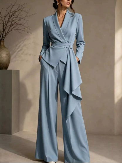 Belted blazer set, view 7